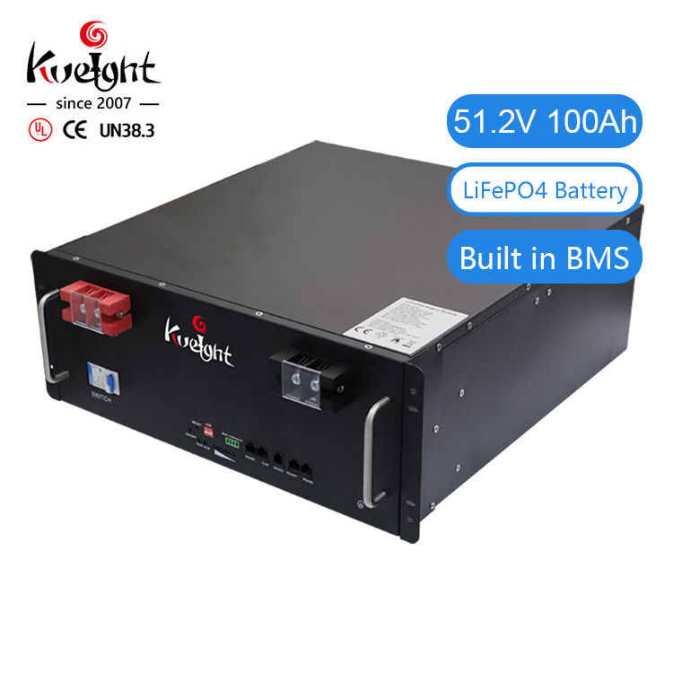 BMSのSolar Energyリチウム電池のパックLiFePO4 51.2V 100ahの家電池の貯蔵